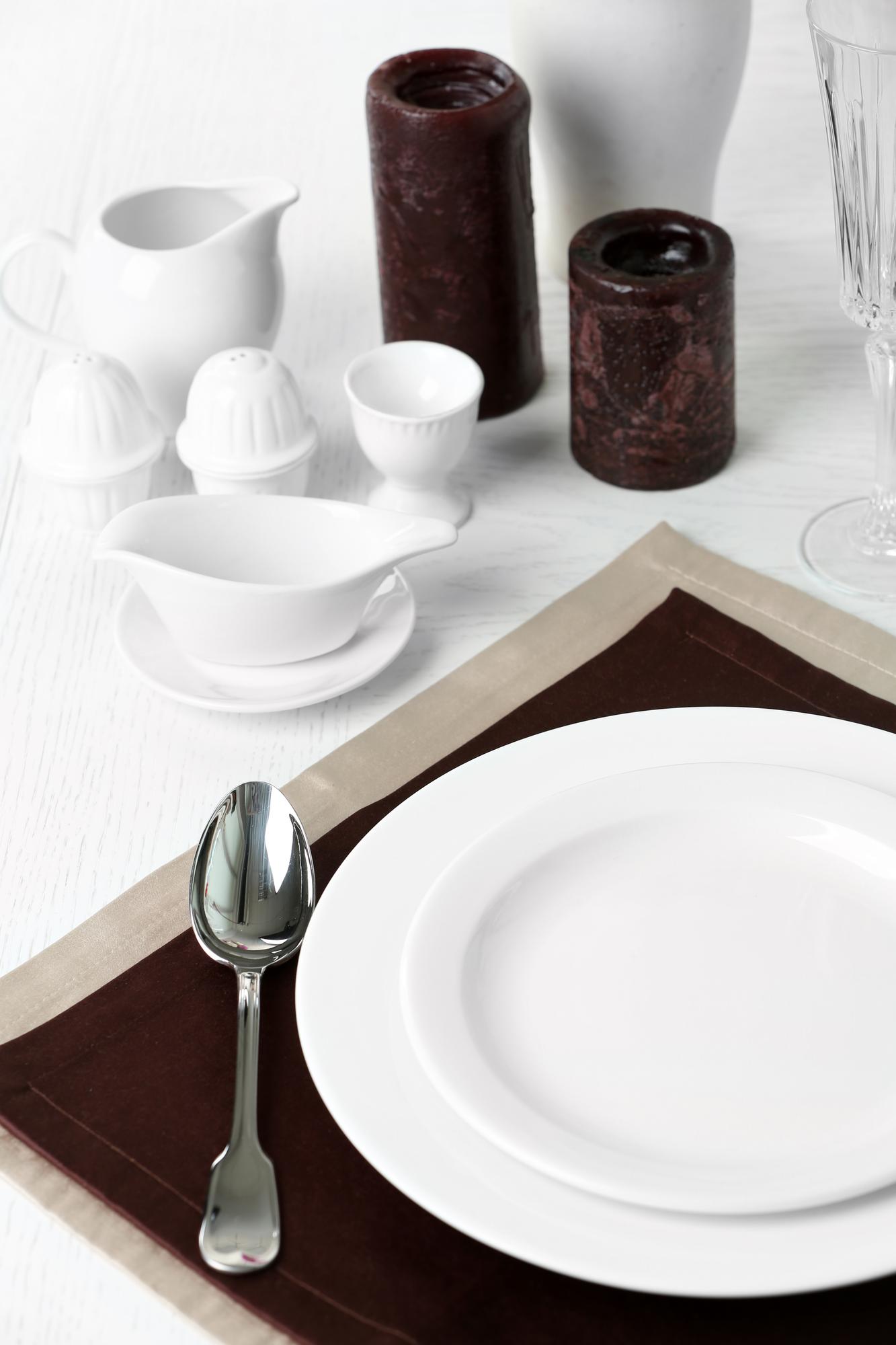 Workshop table set with plated courses